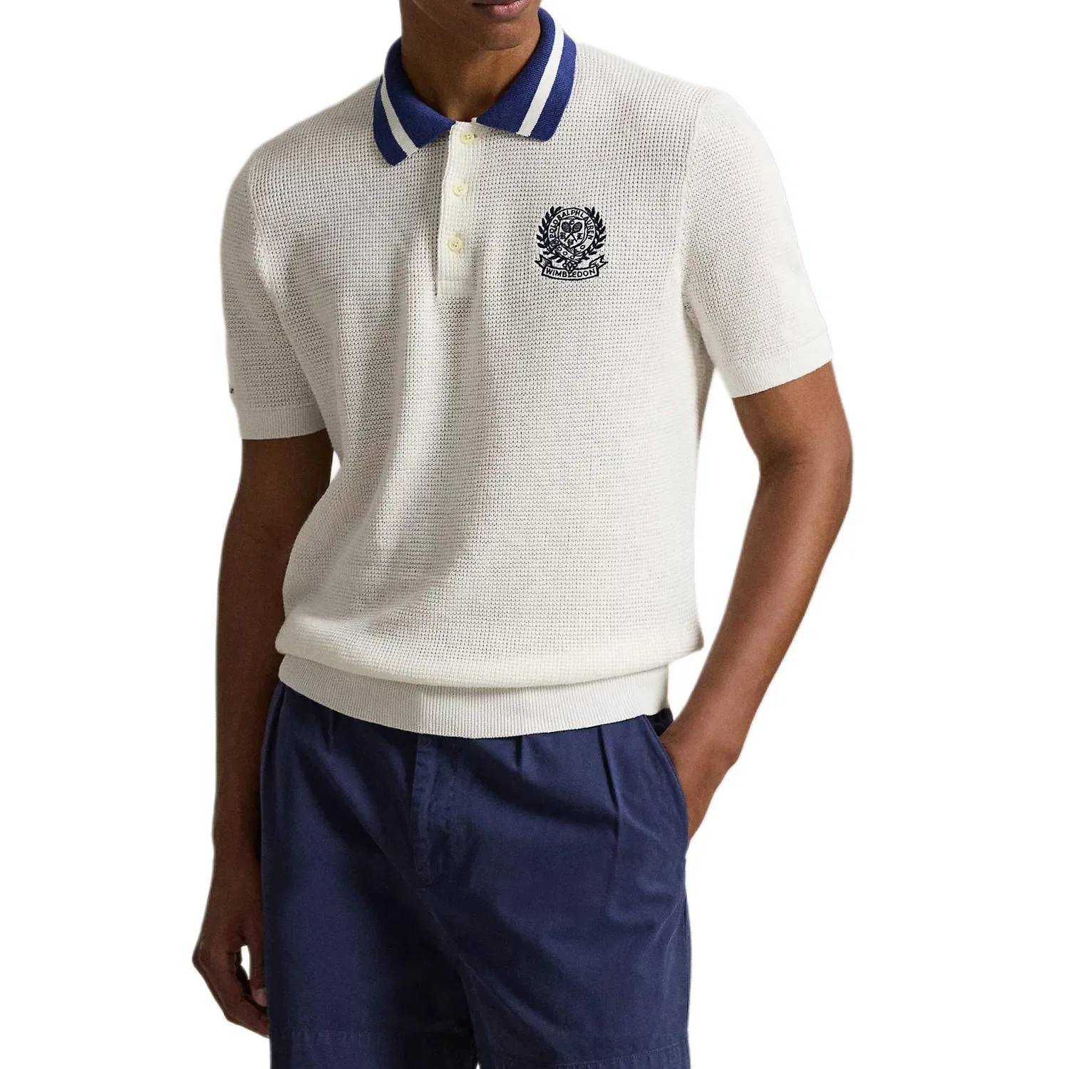 Мужское поло Polo Ralph Lauren Wimbledon, белый — фото 4