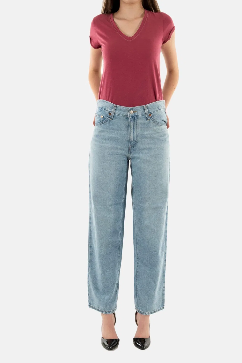 Женские джинсы свободного кроя Baggy Dad Jeans Levi's, Blue — фото 2