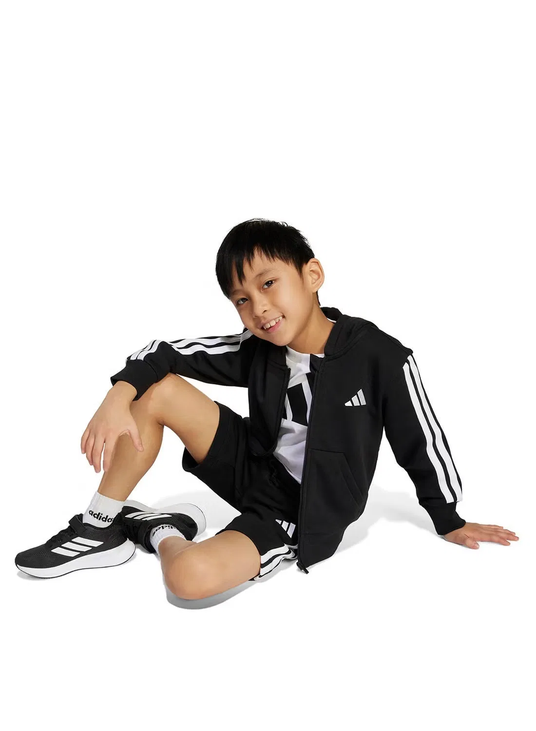 Худи на молнии Essentials Adidas, черный — фото 4
