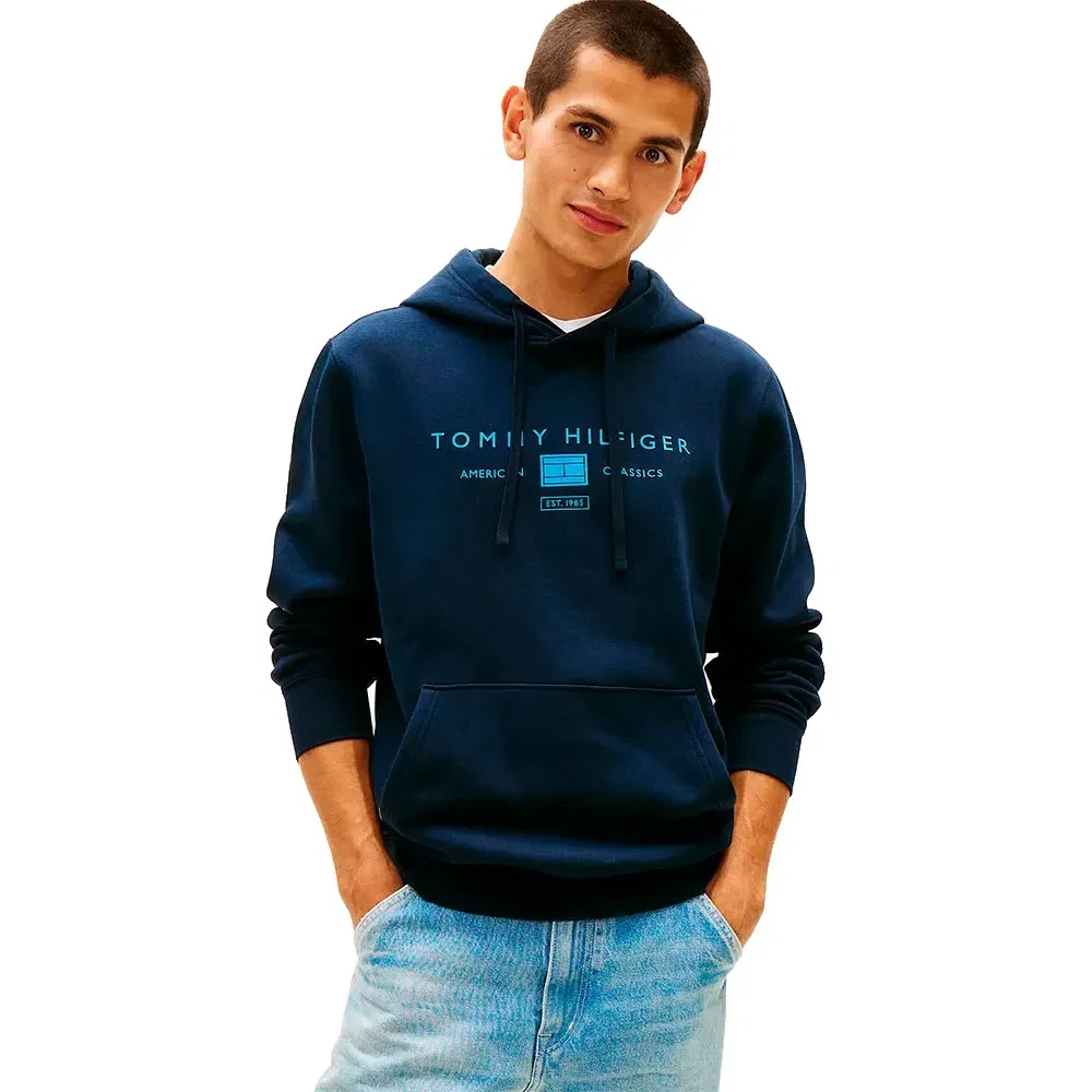 Худи Brand Love Mono Stack Tommy Hilfiger, синий