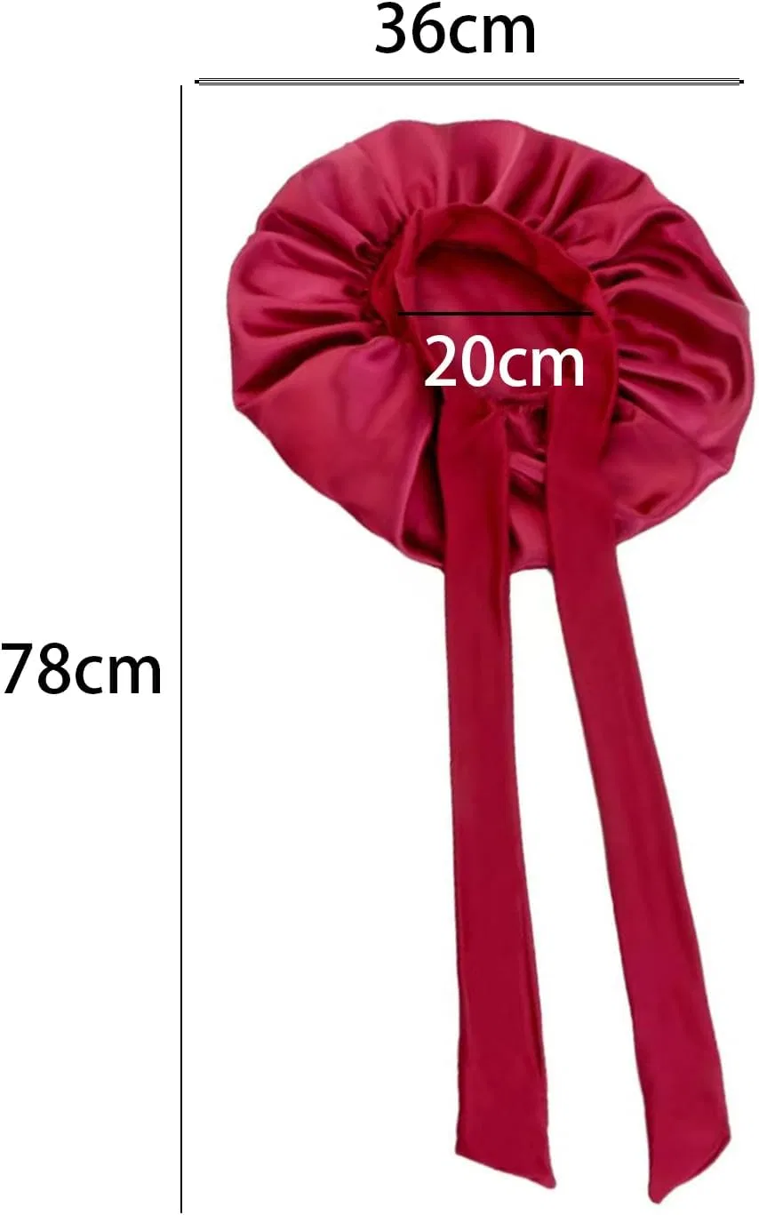 Шапочка для сна из атласа с бантом, 2 шт, Red Globellapro