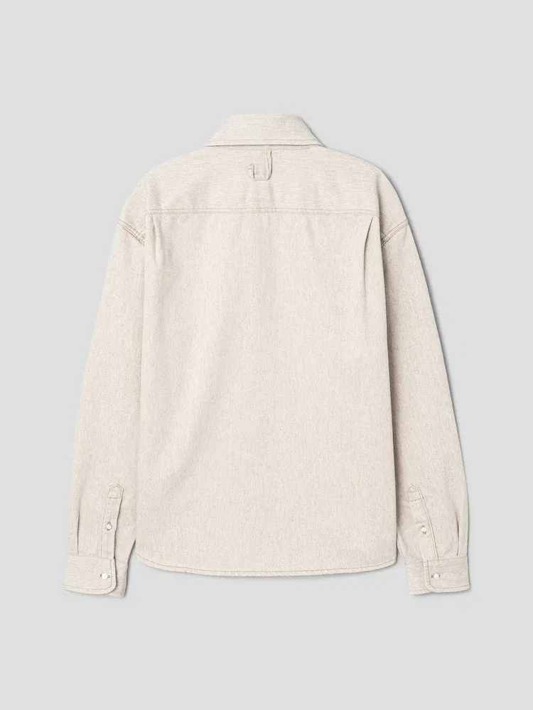 Джинсовая рубашка с длинным рукавом Simon JACQUEMUS, Beige — фото 2