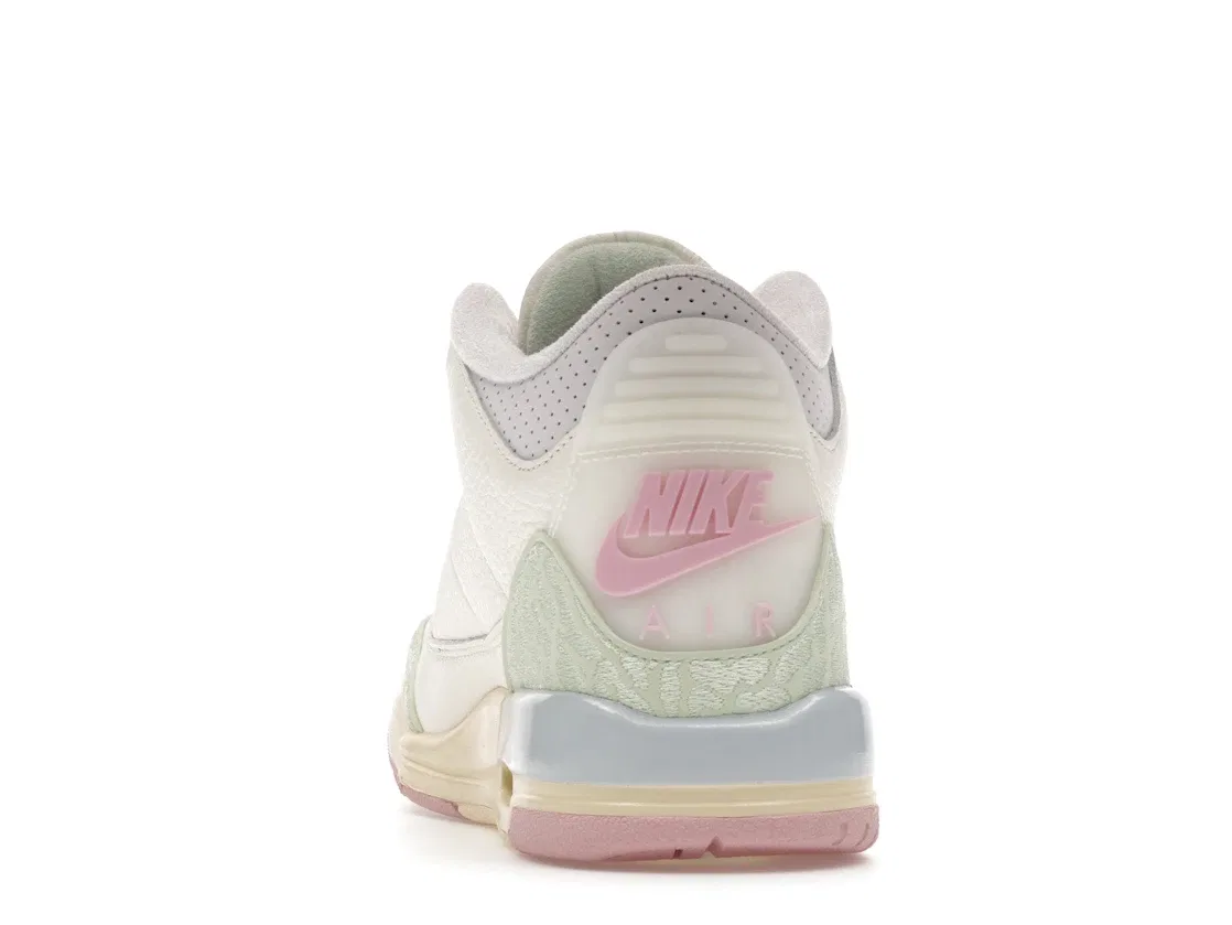 Детские кроссовки Lifestyle с принтом Jordan 3 Retro Jordan, Sail/Jade Aura/Aura/Iced Carmine/Muslin/Iris Whisper — фото 4