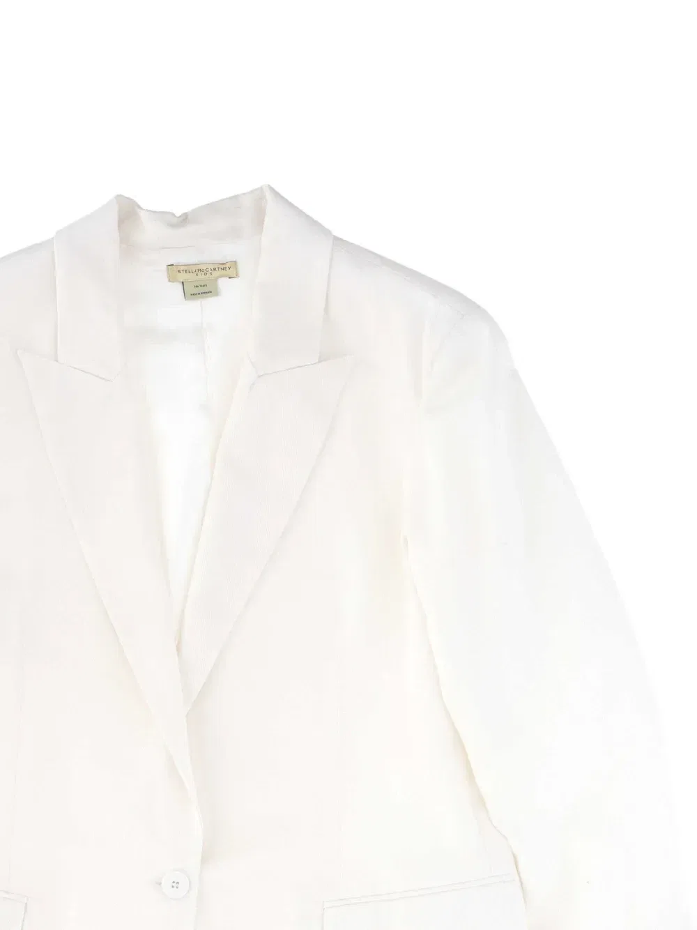 Костюм-двойка с заостренными лацканами Stella McCartney Kids, белый — фото 2