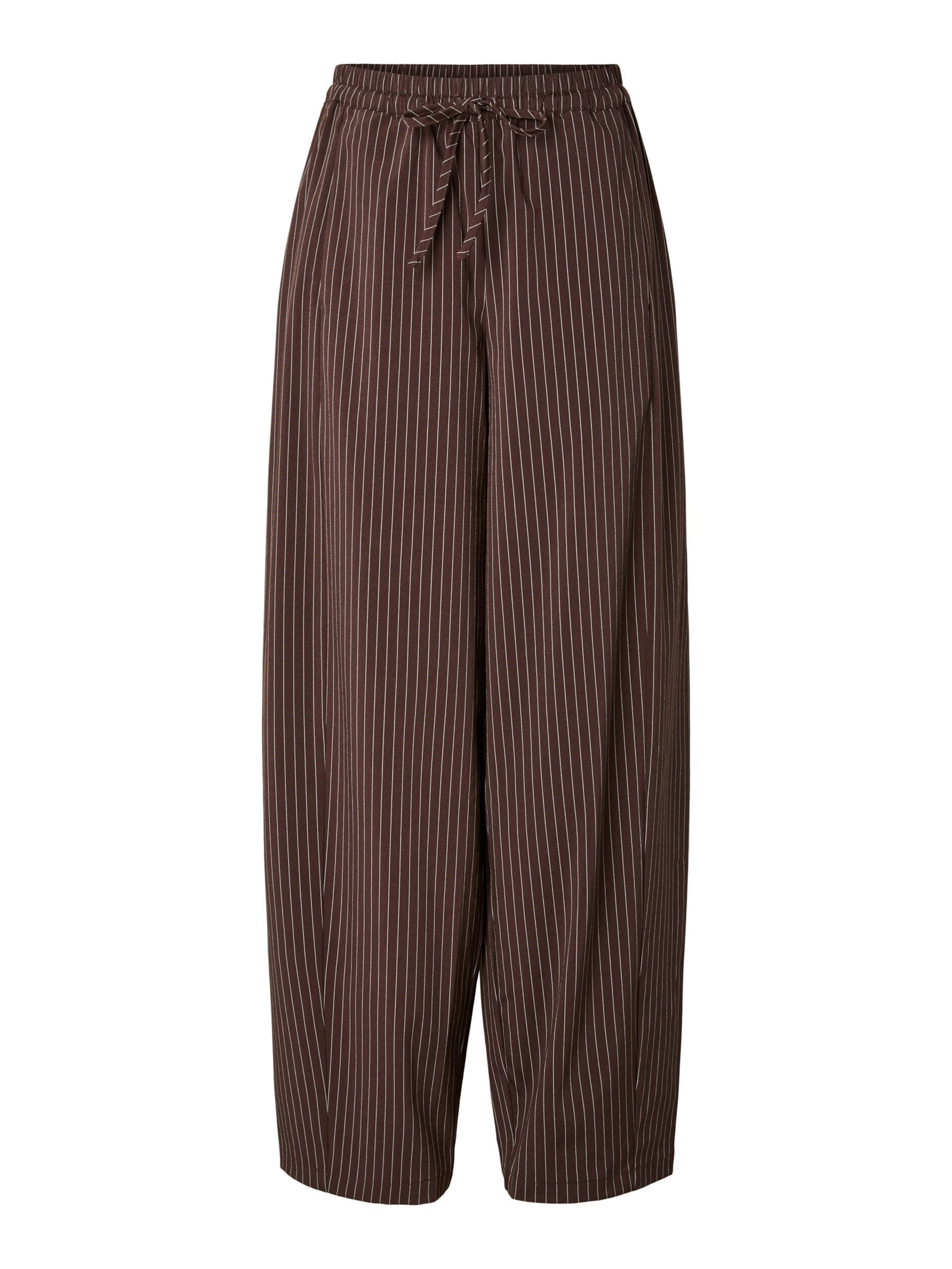 

PIECES Широкие брюки в коричневом цвете