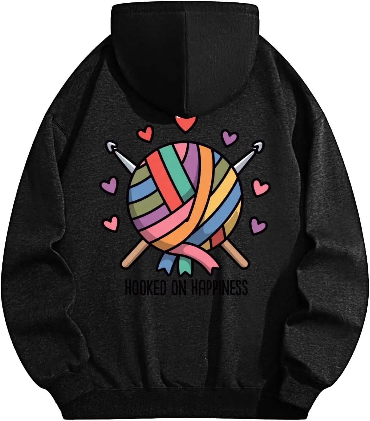 Женское худи Hooked on Happiness, Allblack