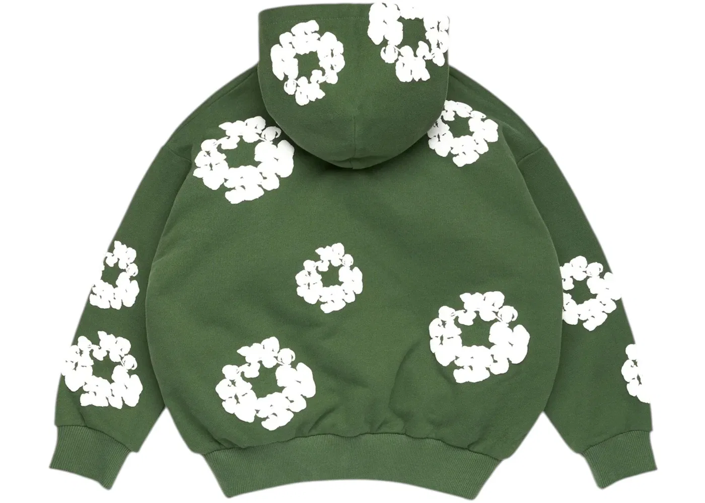 Детская худи с принтом Denim Tears Cotton Wreath Zip Hoodie, Green — фото 2