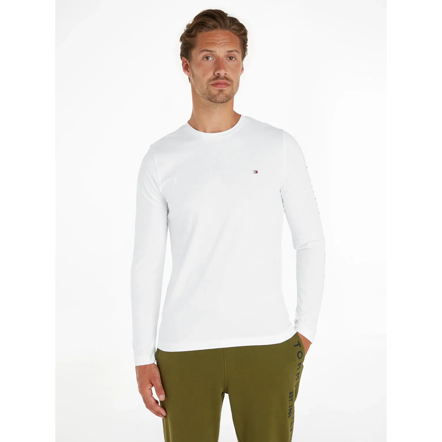 Женский лонгслив с логотипом Tommy Hilfiger, White