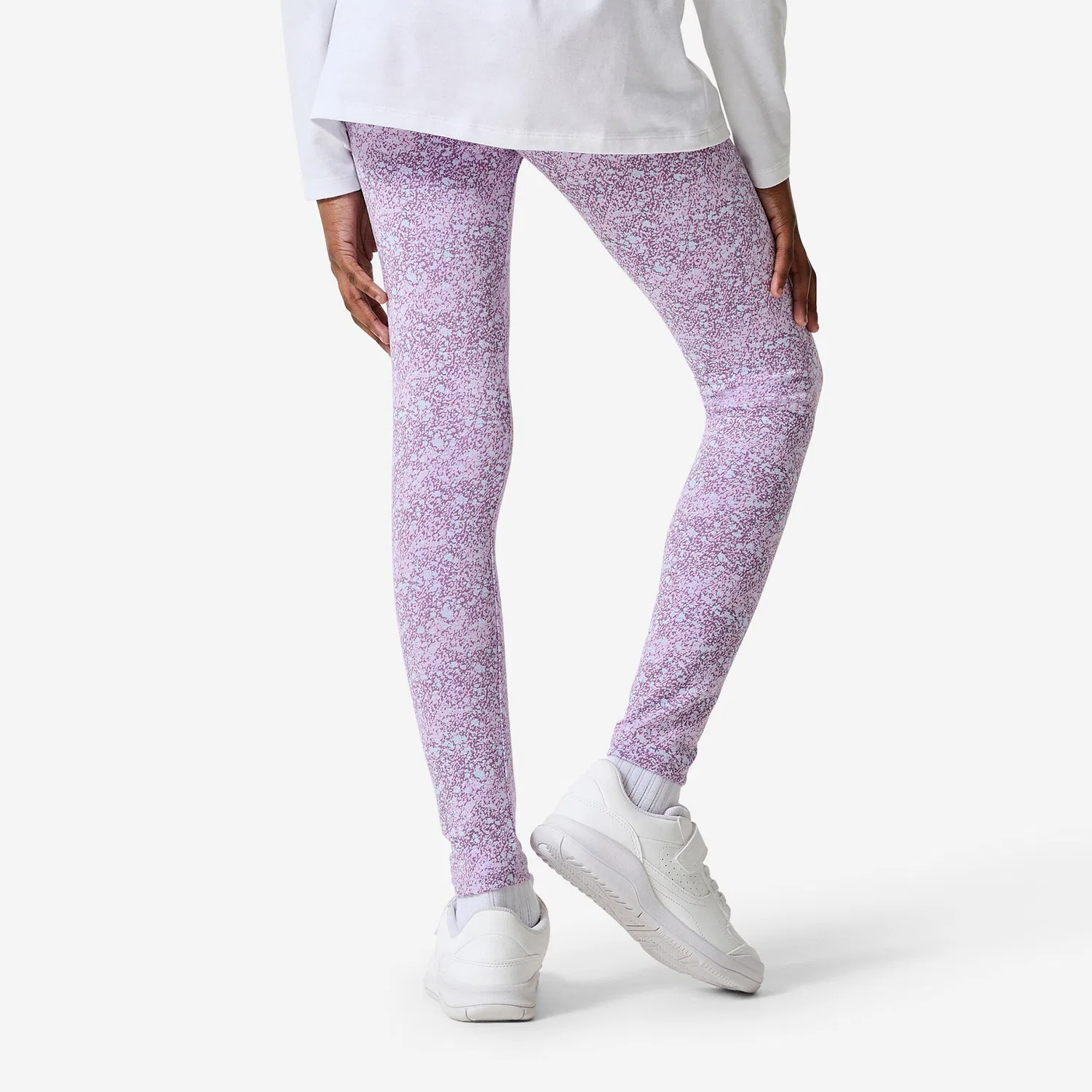 Детские леггинсы с принтом Leggings Madchen Baumwolle Decathlon, Fliederrosa — фото 4