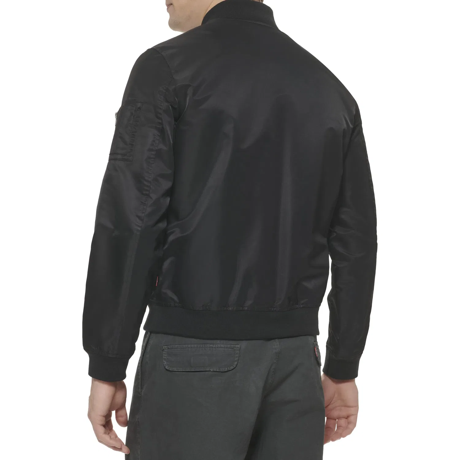Мужская куртка-бомбер Levi's Flight Bomber Jacket, Black Ma-1 Unfilled — фото 2