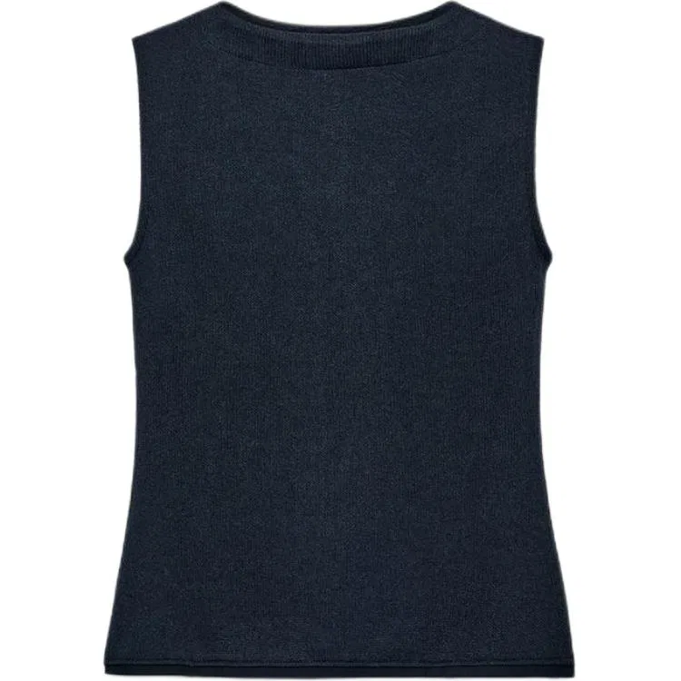 Женский топ-майка с круглым вырезом Sea Blue ZARA, Sea Blue — фото 3