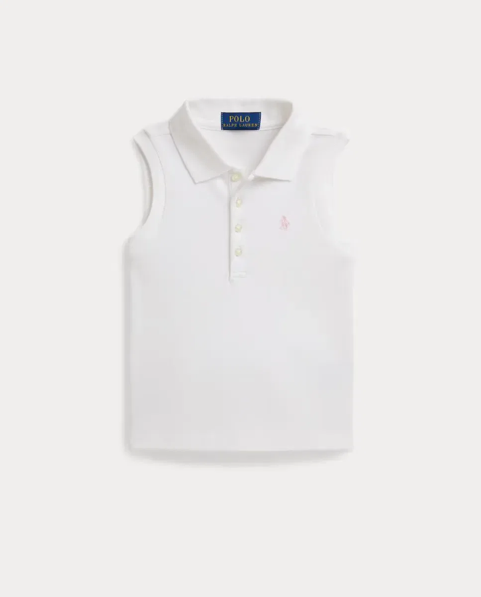 Детское поло для девочек хлопковое Polo Ralph Lauren, White