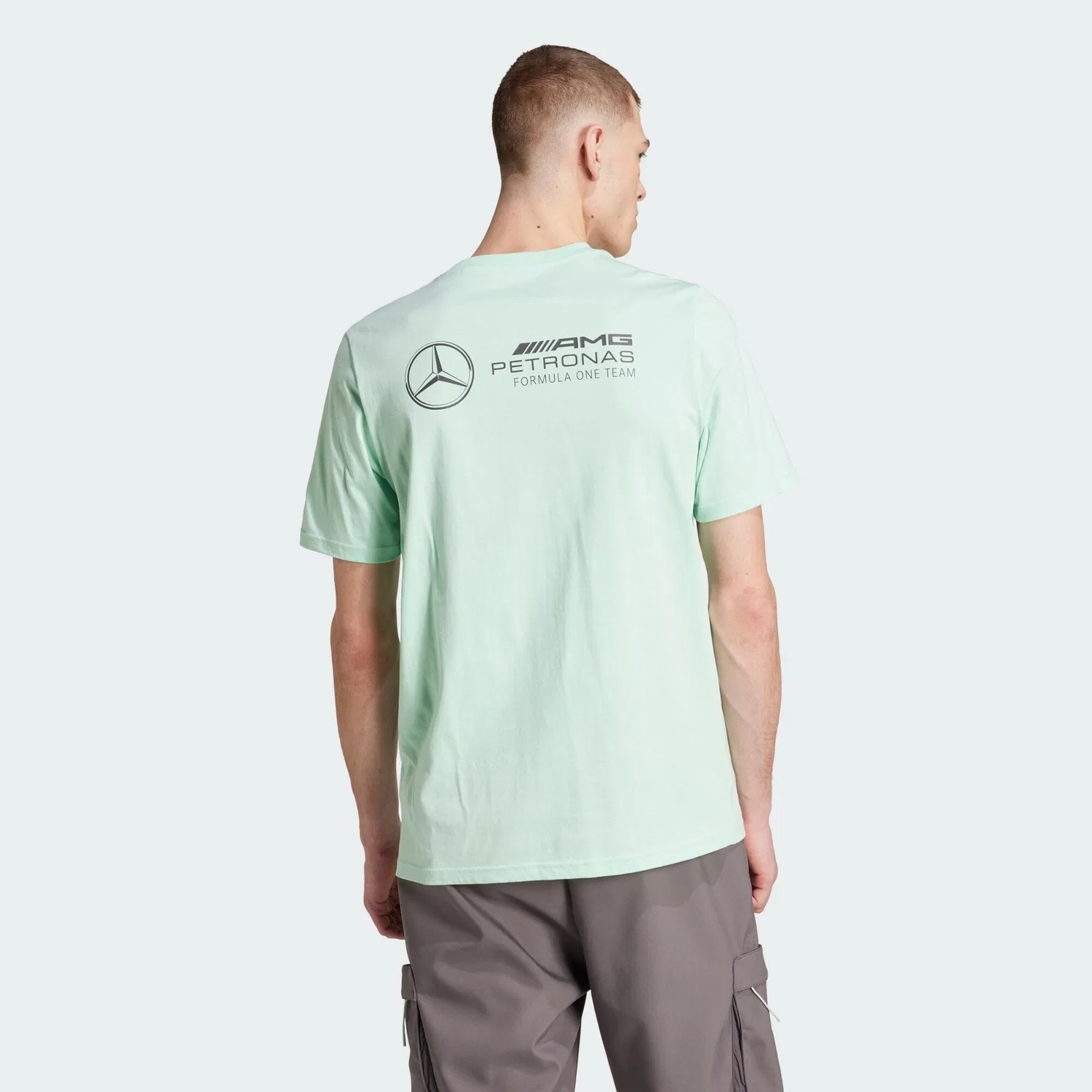 Мужская футболка с графическим принтом Mercedes-AMG Petronas Formula One Team Adidas, Grun Grauviolett — фото 3
