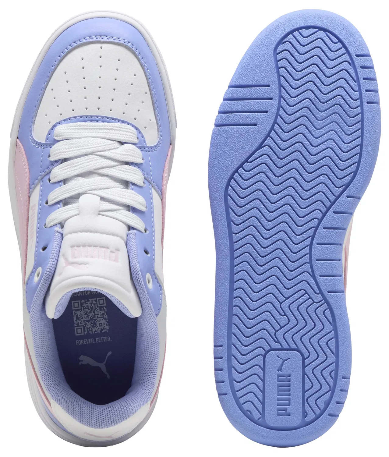 Детские кроссовки для мальчиков с платформой Caven Junior PUMA, Block Intense Lavender Pearl Pink White — фото 4