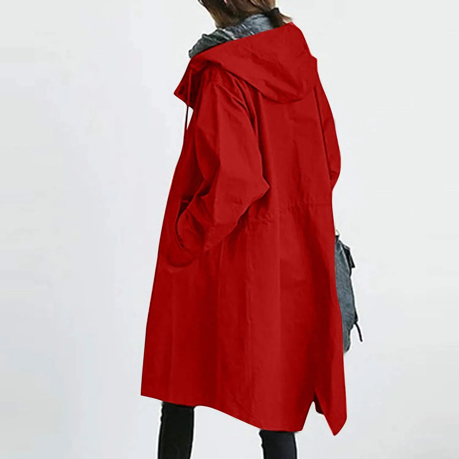 Женская длинная ветрозащитная куртка с принтом Women's Softshell Jacket, Red — фото 4