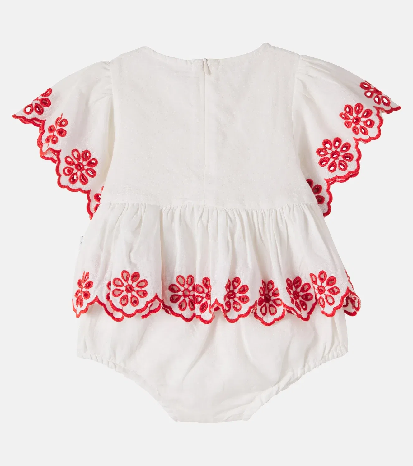 Комплект из вышитого топа и шорт для малышей Stella Mccartney Kids, белый — фото 2