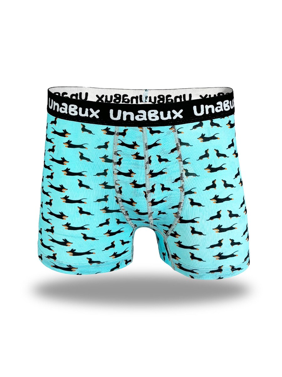 

Шорты-боксеры UNABUX Boxer shorts BLACK WHITE RABBIT, бирюзовый