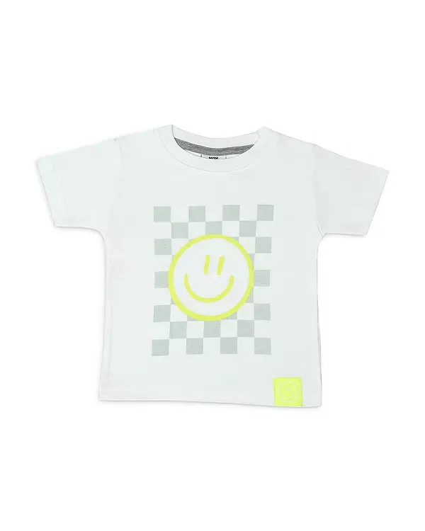 Детская футболка для мальчиков с принтом Smile Tee Mish Mish, White/Grey