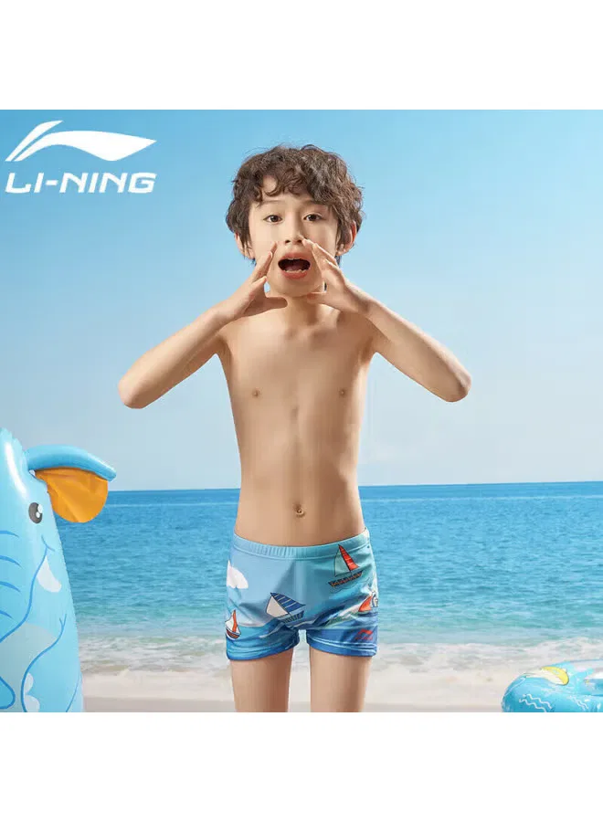 Шорты для плавания детские с мультяшным принтом 531 Li-Ning, синий — фото 2