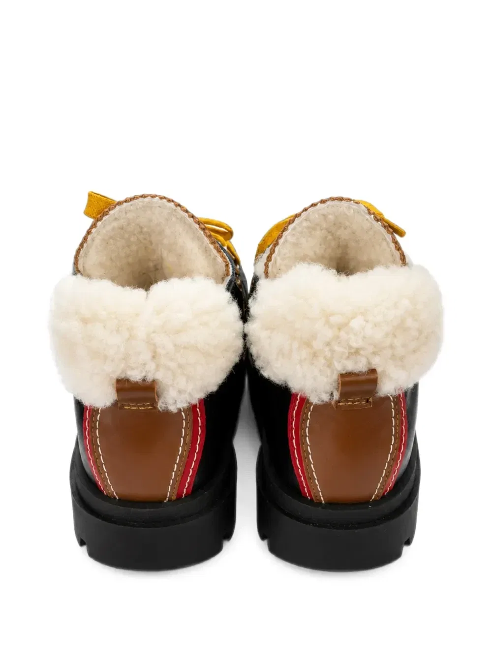 Ботинки с отделкой из овчины DSQUARED2 KIDS, черный — фото 3