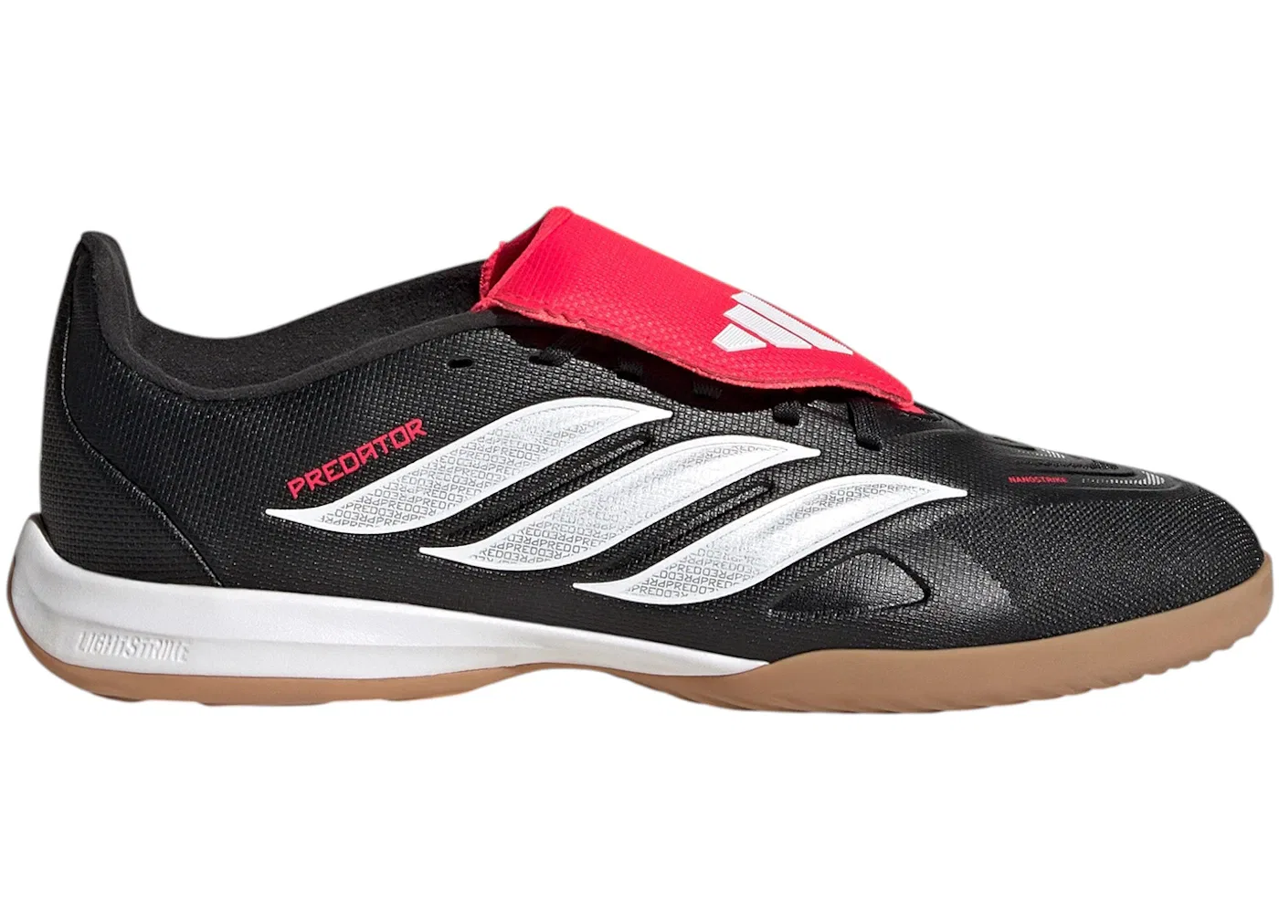Детские кроссовки для мальчиков с длинным язычком Adidas Predator League Fold-Over Tongue IC, Core Black Cloud White Lucid Red