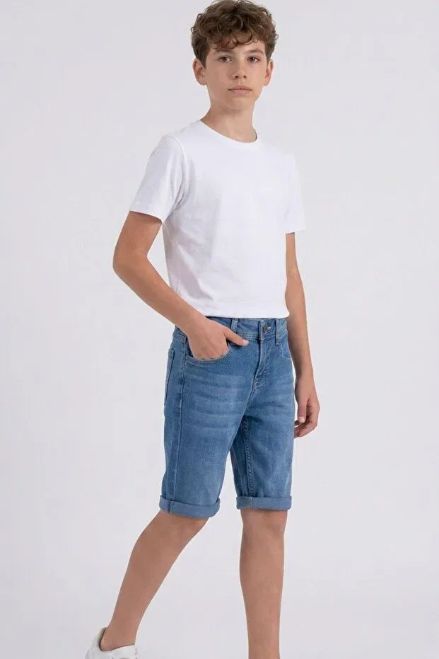 Детские шорты для мальчиков джинсовые Pina Kids, Light Blue — фото 3