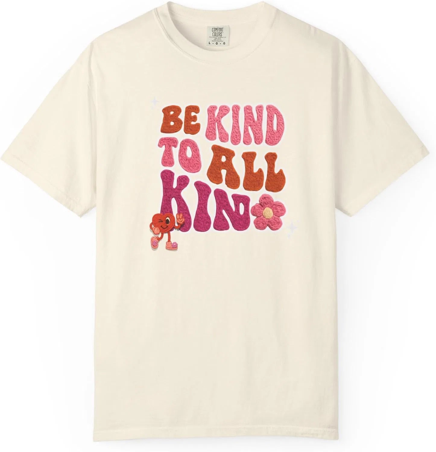Женская футболка с принтом Be Kind to All Kinds, молочно-белый