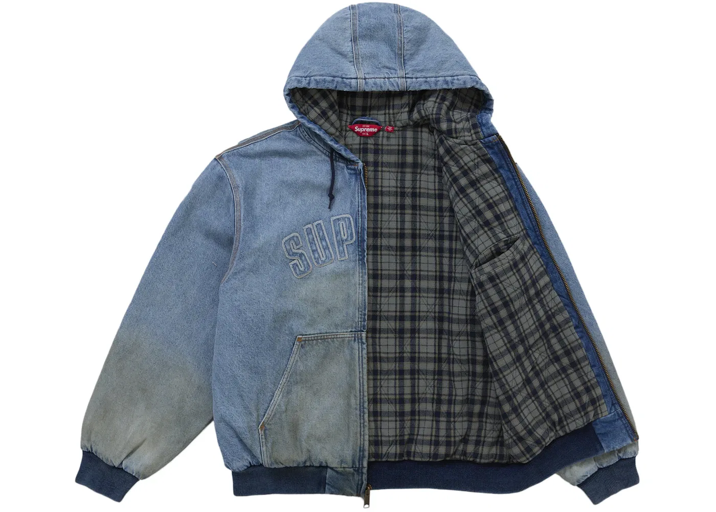 Мужская куртка с капюшоном с принтом Jacket Supreme, Denim — фото 3