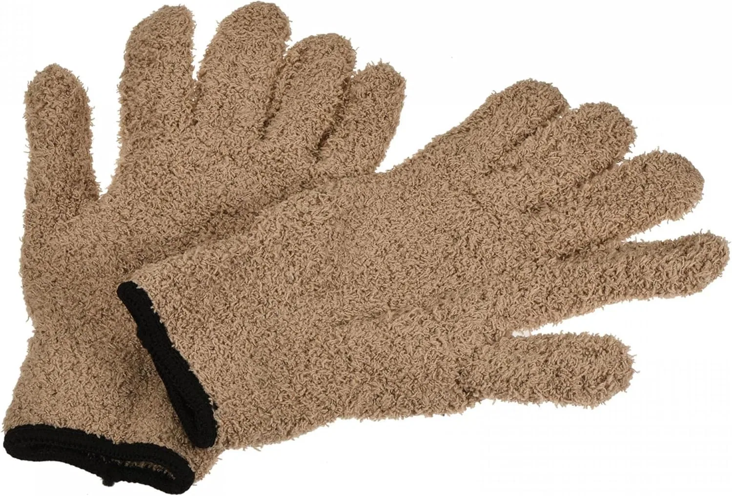 Перчатки для уборки Microfibre, sourcing map, 1 пара, 22 см, Brown