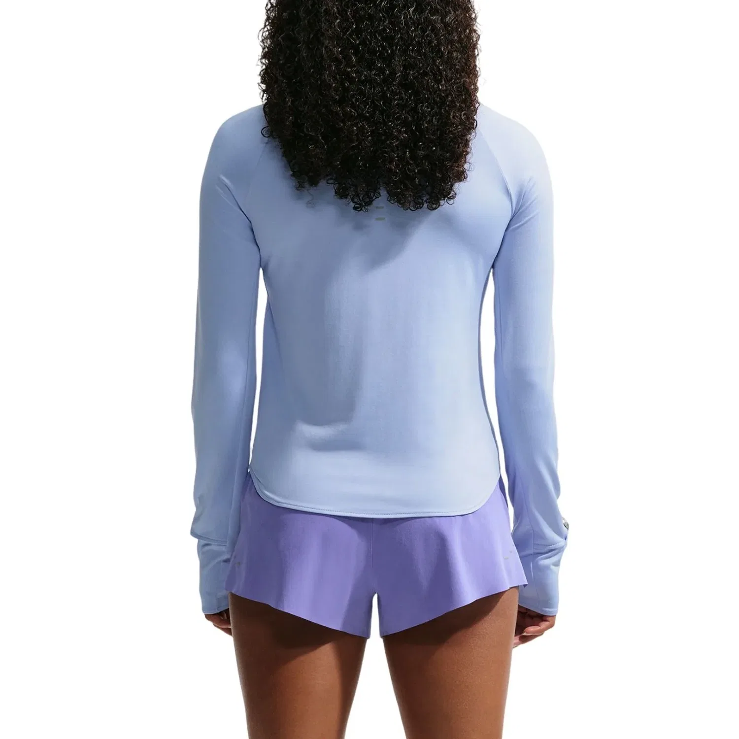 Женская футболка Swift Dri-FIT UV 1 4-Zip Top 'Aluminium' Nike, Aluminium — фото 2