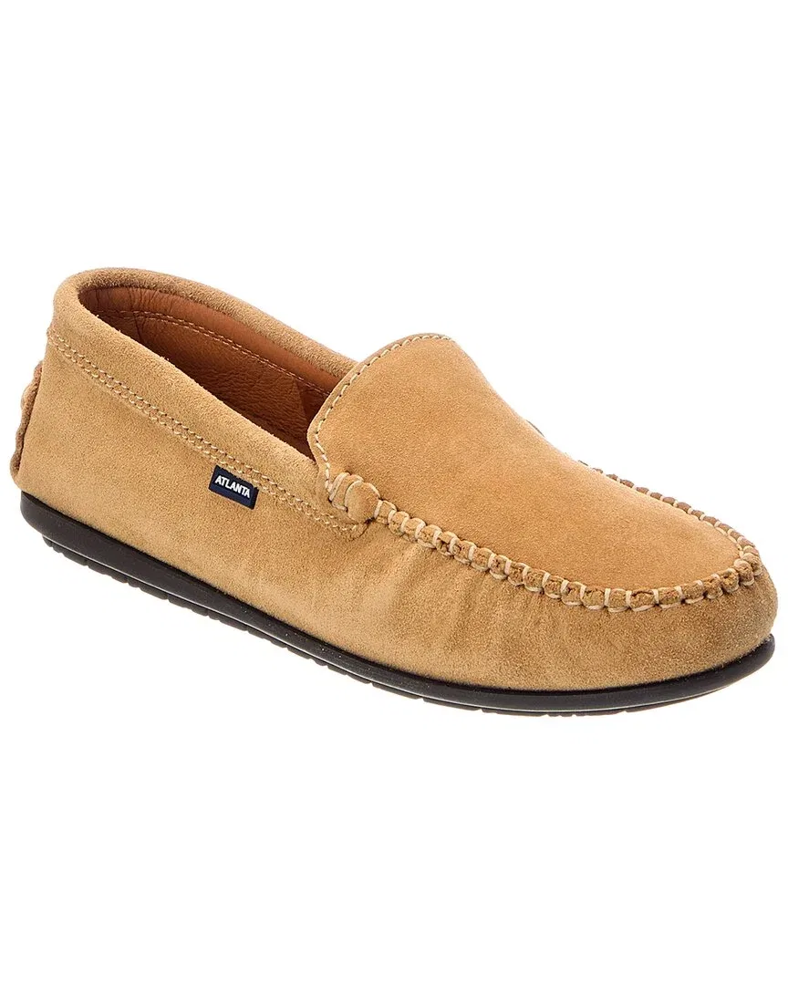 Детские мокасины-лоферы из замши Atlanta Moccasin Suede Loafer Atlanta Mocassin, коричневый