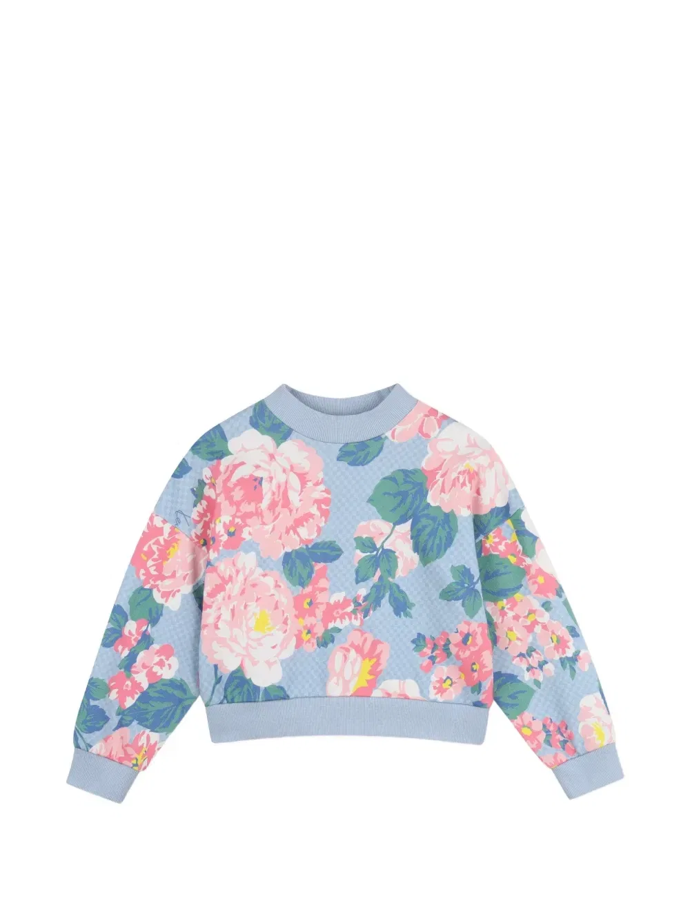 Толстовка с цветочным принтом Kenzo Kids, синий
