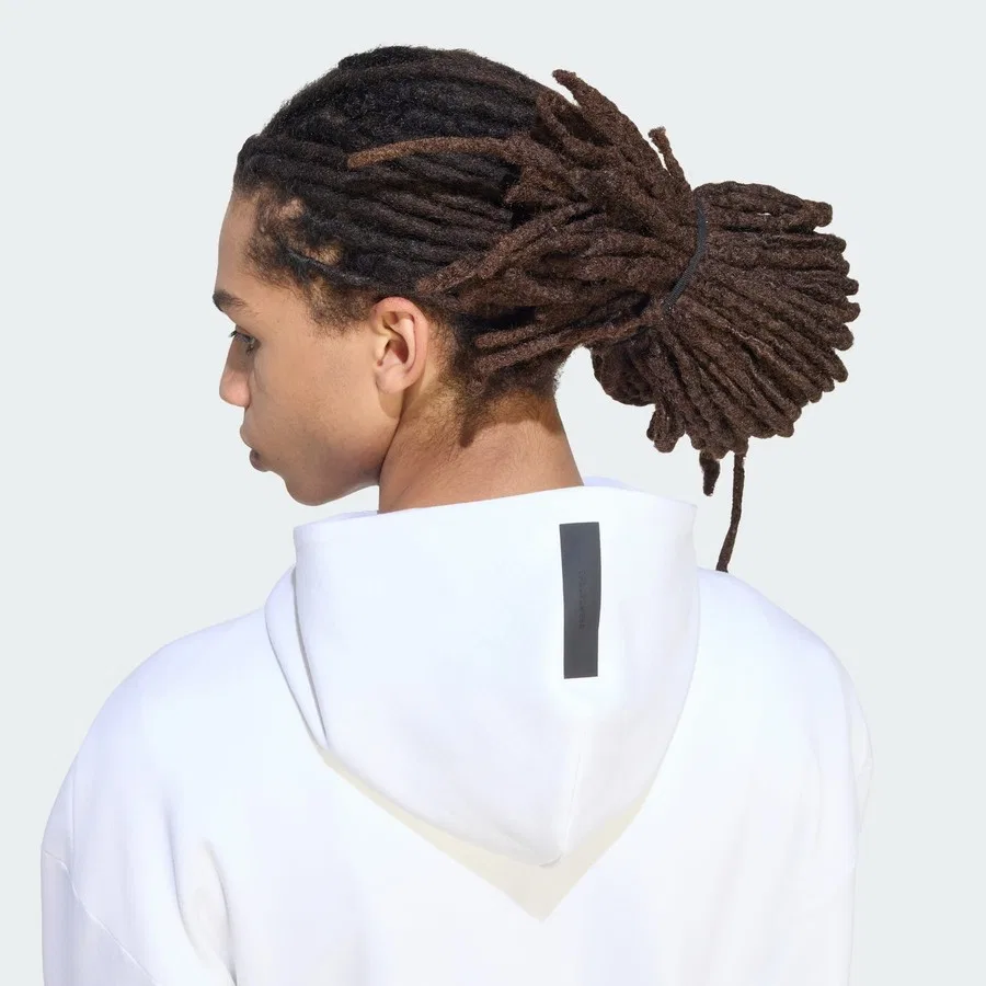 Спортивная кофта с капюшоном на молнии Z.N.E. Full Zip adidas, Светло-серый — фото 4