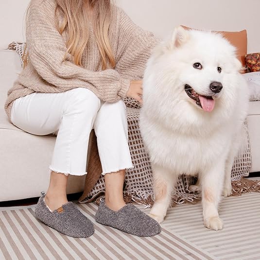 Тапочки EverFoams Soft Curly Full Slippers Memory Foam, серый — фото 3