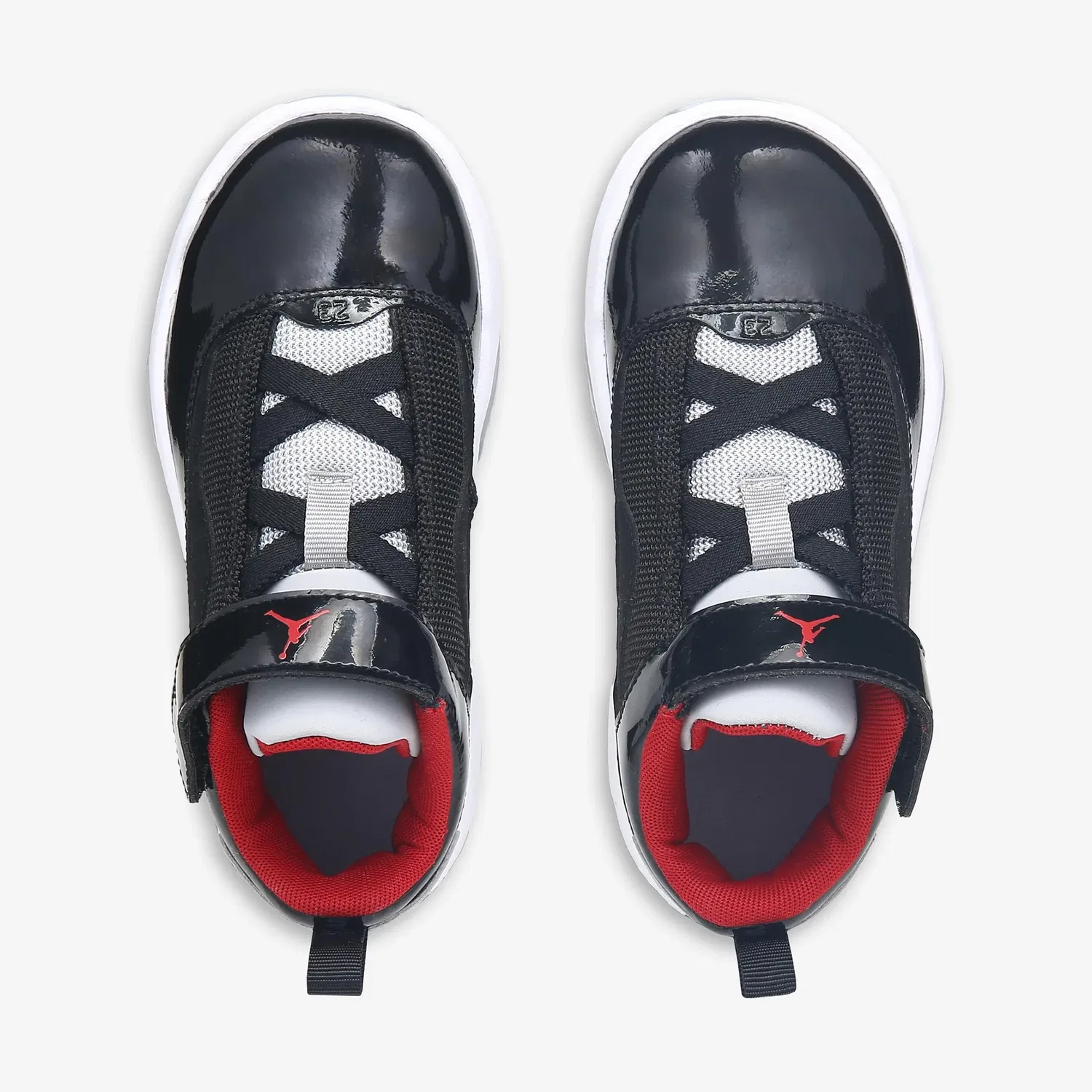 Детские высокие кроссовки Max Aura 2 Jordan, Black/Gym Red-White — фото 3