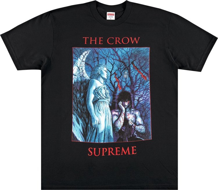 

Футболка Supreme x The Crow Tee 'Black', черный