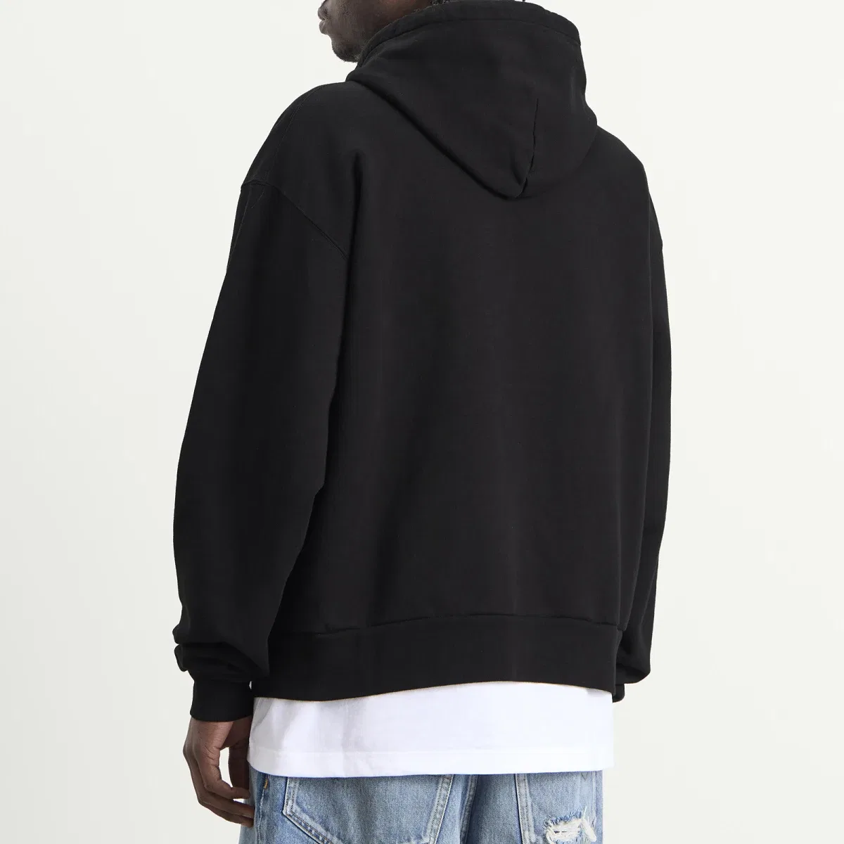 Худи на молнии с принтом Oversized Zip-Up Hoodie Balenciaga, Black — фото 3
