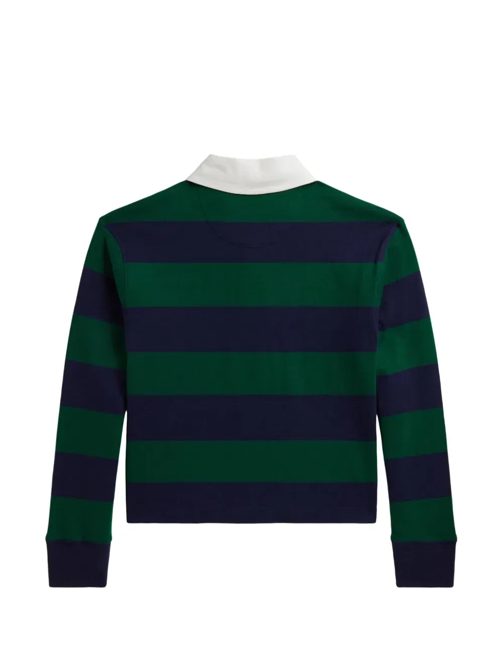 Полосатая рубашка поло с длинными рукавами Polo Ralph Lauren Kids, зеленый — фото 2