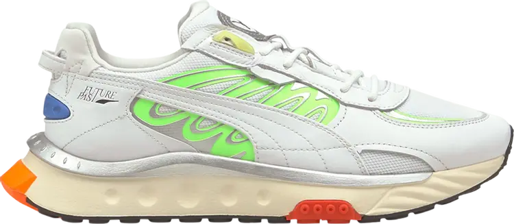

Кроссовки Puma Wild Rider Techno White Green Glare, белый
