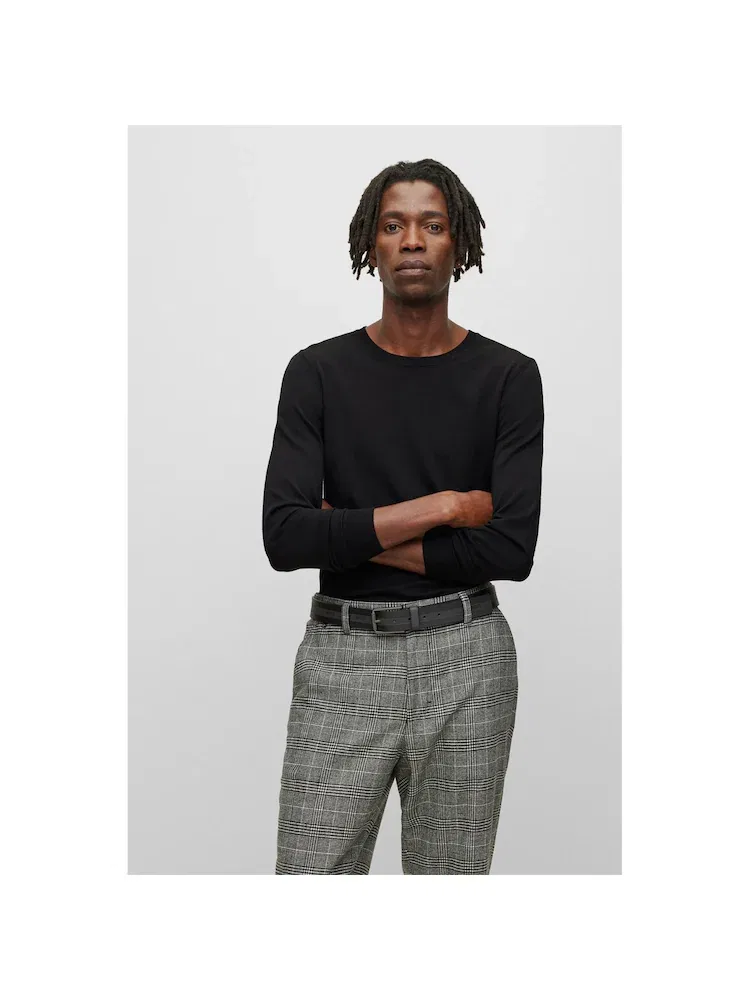 Свитер из шерсти, Slim Fit BOSS, Black