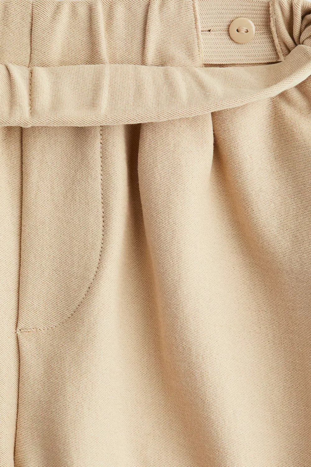 Хлопковые трикотажные шорты свободного кроя H&M, Beige — фото 2