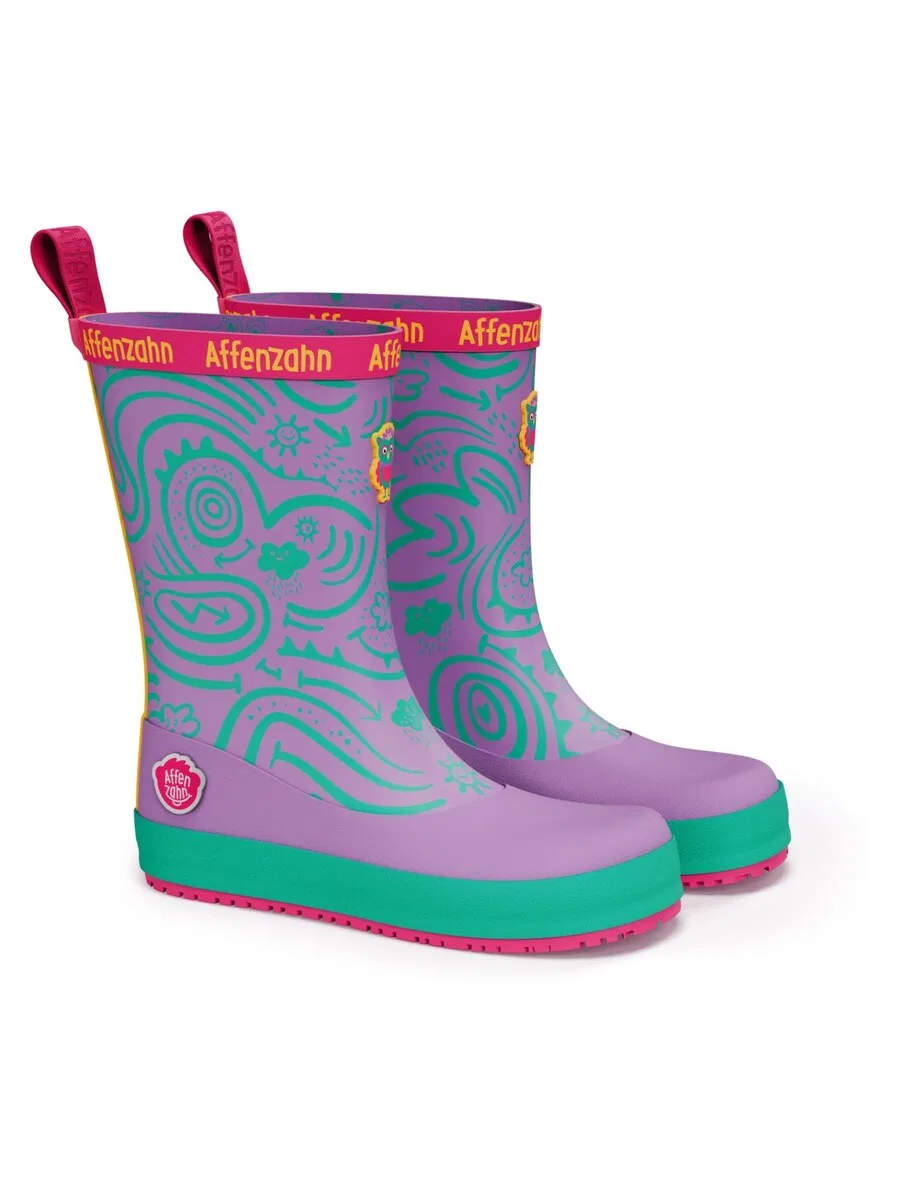 Резиновые сапоги Affenzahn 'Gummistiefel Vegan Plashy' фиолетового цвета — фото 2