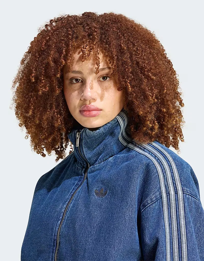 Куртка Adidas Originals Firebird из джинсовой ткани индиго — фото 3