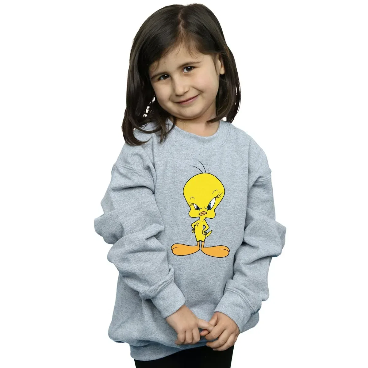 Свитшот с принтом Tweety angry Looney Tunes, Grey — фото 4