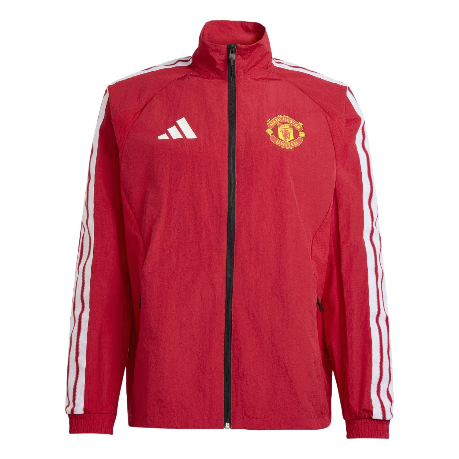 Тренировочная куртка Adidas Performance Manchester United Anthem красного цвета