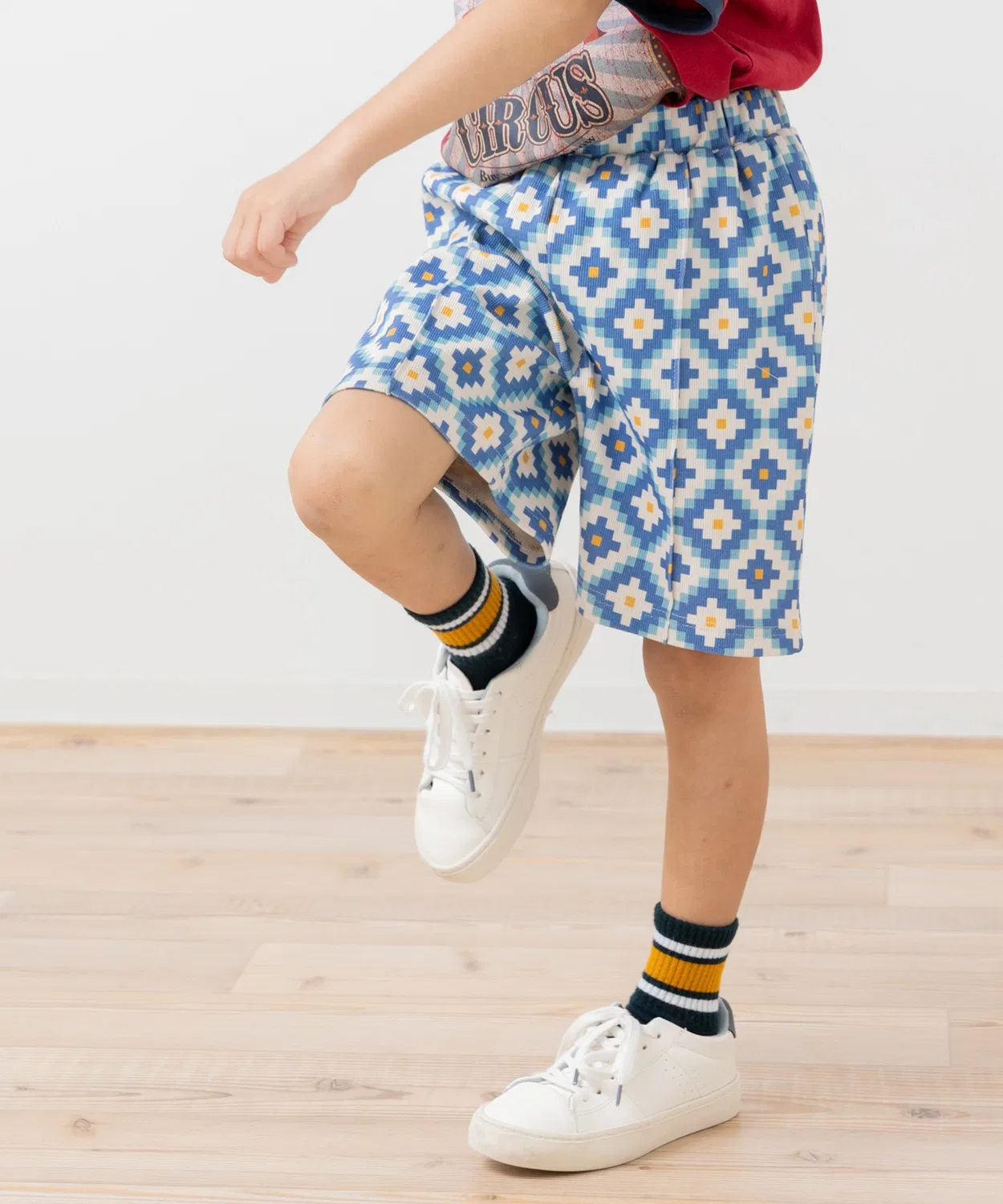 Детские шорты с принтом, стрейч, пинтач, модель All-over Print, chil2, Blue