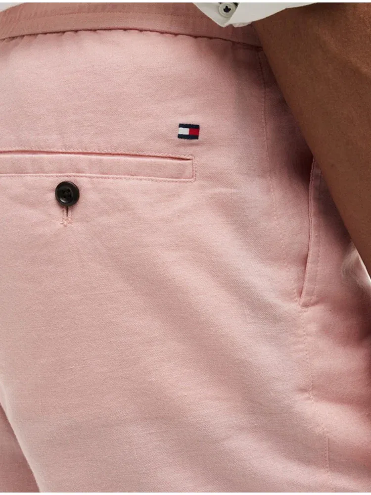 Шорты Dover Fit из смесового льна TOMMY HILFIGER, Pink — фото 3