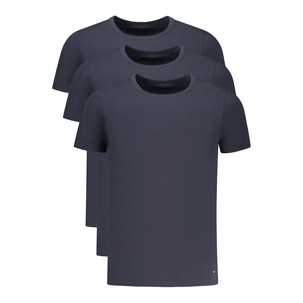 Мужская футболка с коротким рукавом комплект из 3 шт Blu Cotton Men T-Shirt Tommy Hilfiger, Blue