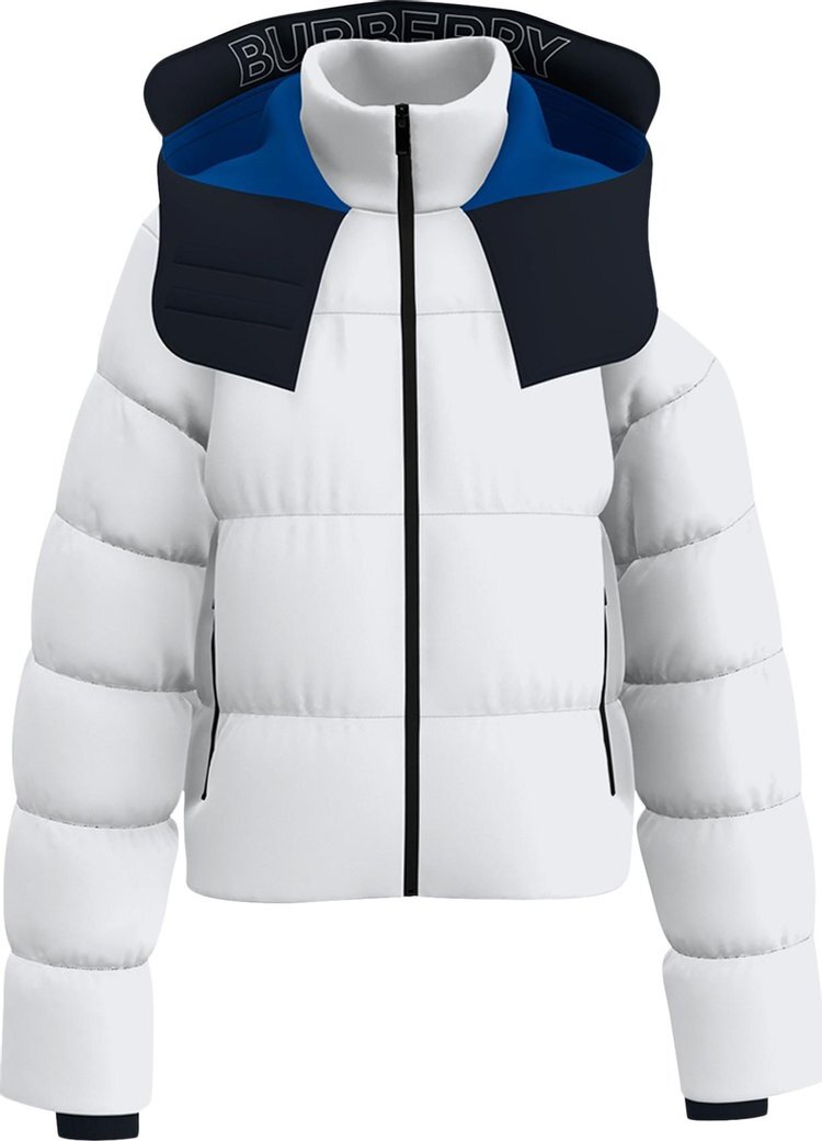 

Куртка Burberry Detachable Hood Puffer Jacket Optic White, белый