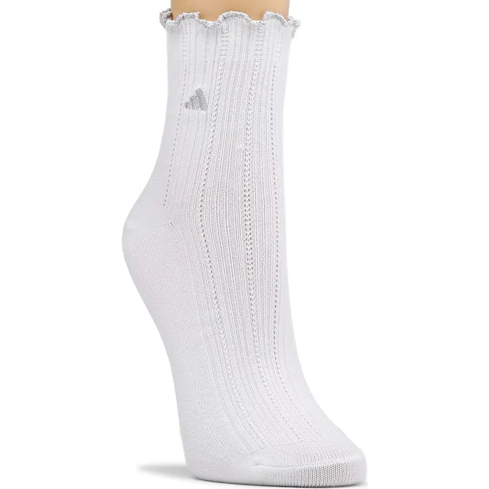 Женские спортивные носки с оборками комплект из 3 пар четверть длины Adidas, Assorted — фото 2